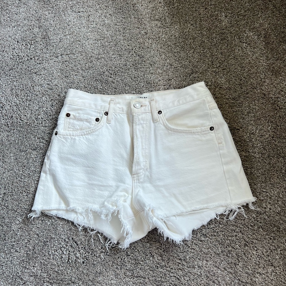 Super cute white agolde jean shorts